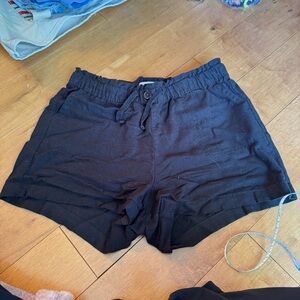 Urban Planet Black Casual Shorts with Elastic Waistband